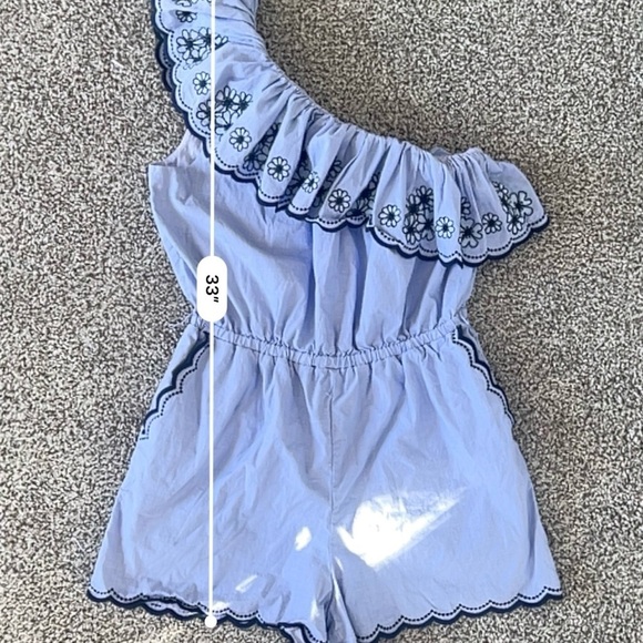 Kate Spade One-Shoulder Daisy Embroidered Ruffle Romper – Coquette Cottage - 12 - Picture 13 of 14